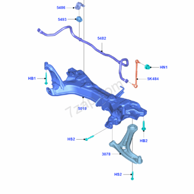 KIT GOMAS BARRA ESTABILIZADORA FORD FIGO 2016-2021 DELANTERA